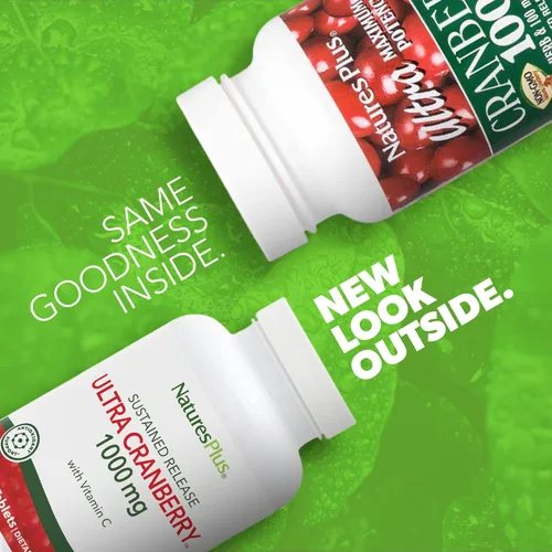 Miniatura 2 de NaturesPlus Ultra Cranberry, liberación sostenida - 1000 mg, 180 tabletas - con vitamina C - vegetariano, sin gluten - 90 porciones