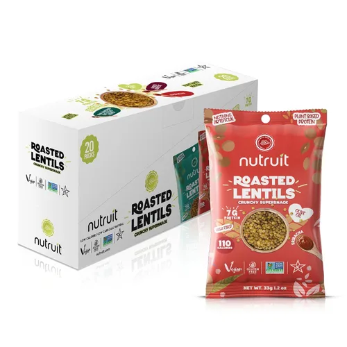 Miniatura 10 de Nutruit Snack de Lentejas Tostadas - Sal del Himalaya y Pimienta Negra Saludable - Vegano, Sin Gluten, Sin OMG, Alto en Proteínas, Saludable Para