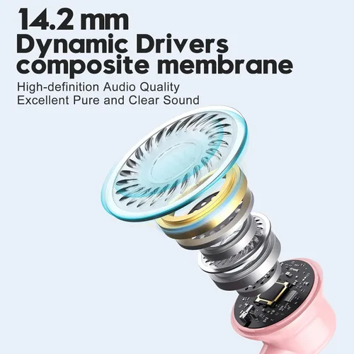 Miniatura 3 de Auriculares con cable, auriculares intrauditivos con cable, auriculares de medio oído, conector de 0.138 in, auriculares con cable con micrófono