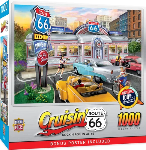 Miniatura 12 de MasterPieces Cruisin' Route 66 - Rompecabezas de 1000 piezas de colección.