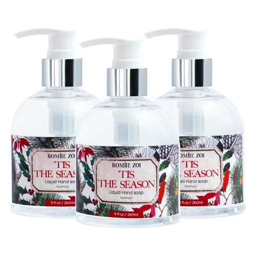 Miniatura 9 de ROMIIE ZOI Jabón líquido para manos de Navidad con caja de regalo - 260ml / 9 fl. Oz - Paquete de variedad de 3