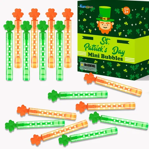Burbujas Mini del Día de San Patricio, Obsequios de Fiesta, Juguetes para Niños, Paquete de 20, Premios de Golosinas Sin Dulces de San Patricio,