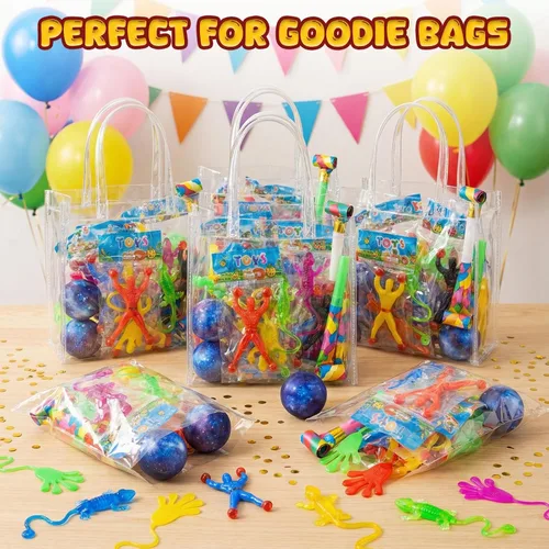 Miniatura 2 de AMOR PRESENT 48 piezas de juguetes adhesivos elásticos para fiestas, juego de recuerdos de mesa de fiesta para niños, caja del tesoro del aula