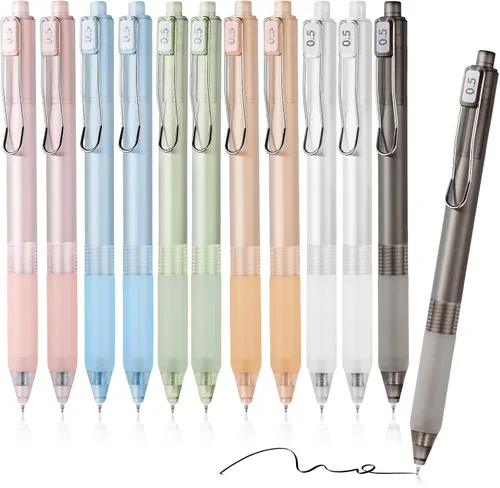Miniatura 11 de EUSOAR Bolígrafos de gel para diario, paquete de 6 bolígrafos de punta fina de 0.020 in, agarre cómodo, bolígrafo de tinta negra para enfermeras