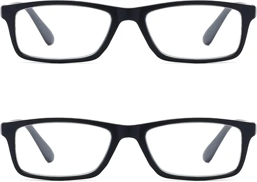 Miniatura 7 de Lentes de lectura con bloqueo de luz azul para hombres y mujeres, marco rectangular, lectores de computadora con bisagra de resorte