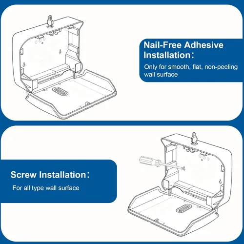 Miniatura 9 de Dispensador de toallas de papel para montaje en pared, dispensador de toallas de mano plegado múltiple/triple en C, dispensador de toallas de papel