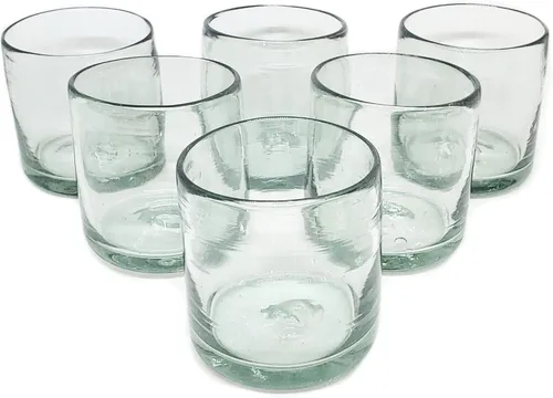 Miniatura 17 de Clear Blown - Juego de 6 vasos de 10 onzas, cristalería mexicana hecha a mano, vidrio reciclado, sin plomo ni toxinas (mezclador)