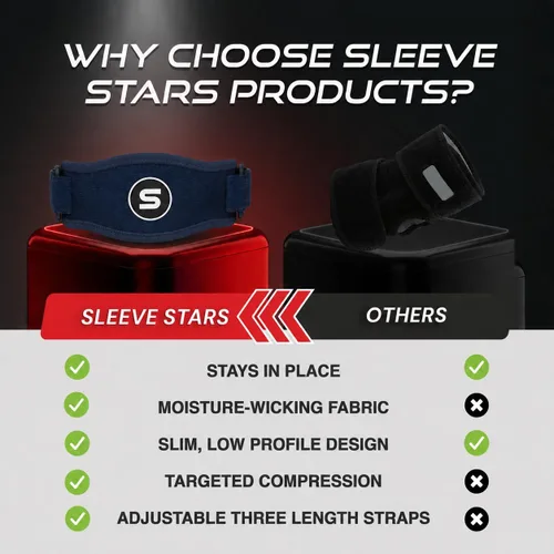 Miniatura 8 de Sleeve Stars - Codera de tenis para mujer, correa de codo de tenis ajustable, codera de golfista para hombres, soporte de contrafuerza para alivio