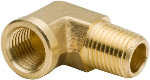 Miniatura 2 de Codo de calle de latón de 90 grados, 1/2 pulgada NPT macho x 1/2 pulgada NPT hembra forjado tubería (paquete de 2)