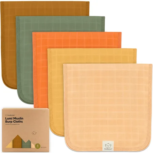 Miniatura 11 de KeaBabies Paños Eructadores de Muselina de Algodón para Bebé Niño, Niña - Paquete de 5 Paños Suaves y Absorbentes para Eructar para Bebés, Toallas
