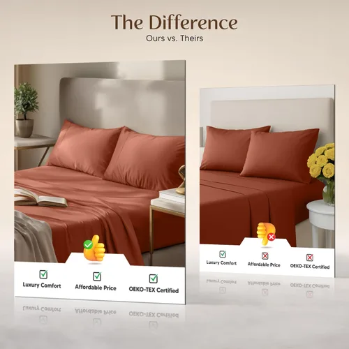 Miniatura 6 de Juego de sábanas King de Utopia Bedding – 4 piezas de sábanas para cama tamaño King, microfibra suave y transpirable, incluye 1 sábana bajera, 1