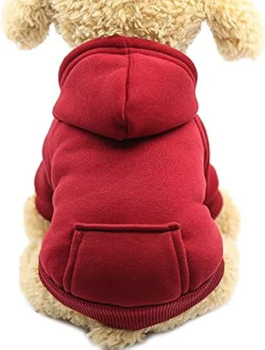 Miniatura 28 de Jecikelon Sudadera con capucha para perro de invierno con bolsillos, ropa cálida para perros pequeños, abrigo de chihuahua, ropa de cachorro y gato