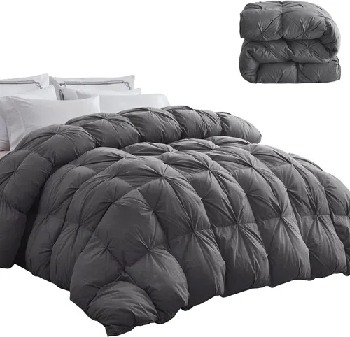 Miniatura 16 de SNOWMAN Manta de plumón extra suave tamaño individual, edredón ligero de plumón con 8 pestañas en las esquinas, edredón de cama refrescante