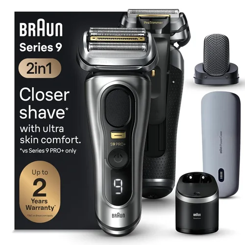 Miniatura 10 de Braun Series 9 Pro 9487cc Afeitadora eléctrica para hombre, para uso húmedo y seco, recargable, afeitadora eléctrica con estación de limpieza