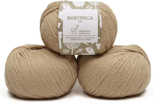 Miniatura 39 de 100% Hilo de Lana de Alpaca Bebé (Juego de 3 Madejas, 150 Gramos) Peso DK - Hecho en Perú - Celestialmente Suave y Perfecto para Tejer y Ganchillo