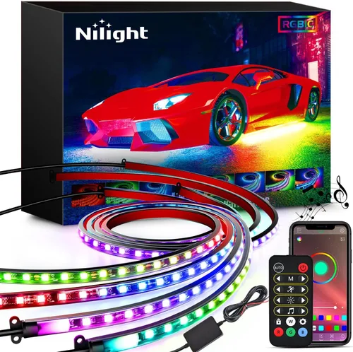 Miniatura 25 de Nilight - Tira de luz LED para plataforma trasera de 30 pulgadas de UTV, 204 LED, luces de freno ámbar, luces intermitentes rojas, compatible