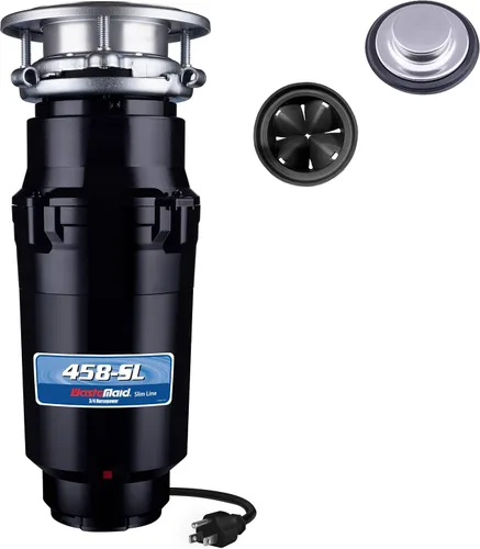 Miniatura 13 de Waste Maid 10-US-WM-058-3B - Sistema de molienda de residuos de alimentos de acero inoxidable antiatascos, 1/2 HP Economy, negro