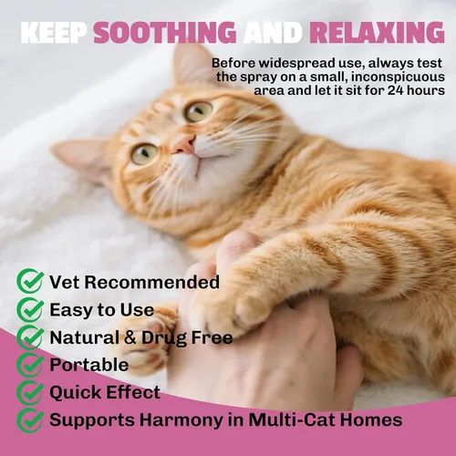 Miniatura 5 de Aerosol de feromonas calmante para gatos, aerosol de feromonas calmantes para gatos, solución antiansiedad para mascotas que reduce arañazos, orina