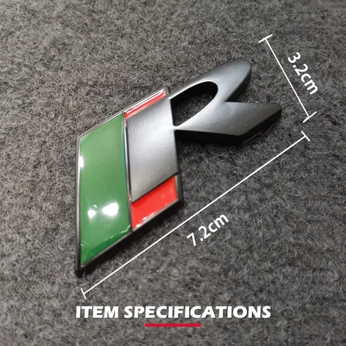 Miniatura 5 de R-Dynamic Sports Insignia 3D, Emblema Logo Adhesivo R-Sport R S para Carrocería Maletero Guardabarros Parrilla Delantera del Automóvil, Símbolo