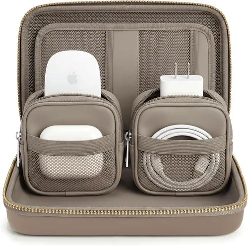 Miniatura 11 de Organizador tecnológico de tamaño medio con bolsas extraíbles: funda de viaje rígida para cables, cargadores y accesorios Organizador