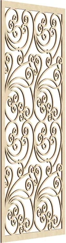 Miniatura 104 de 9 3/8"W x 24 3/8"H x 1/4"T Marilla Decorativos Paneles de Pared de Madera Calado, Abedul