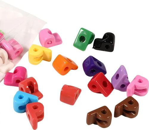 Miniatura 25 de 40 cuentas de letras 3D focales acrílicas sueltas para hacer joyas, pulseras, collares, llavero, bolsa de teléfono, cadena, llaveros (letras mixtas)