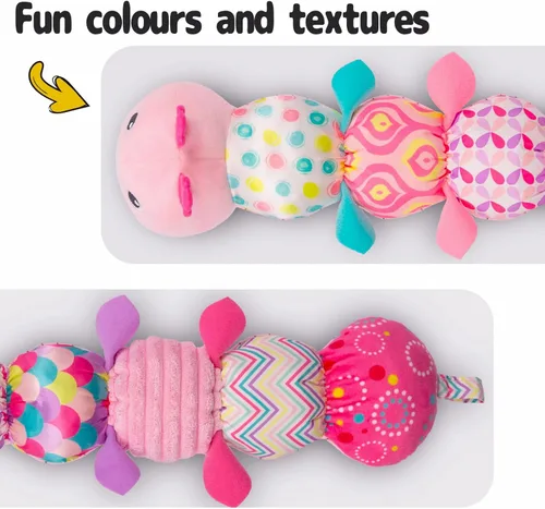Miniatura 4 de Sumobaby - Juguetes de peluche musicales para bebés, con múltiples texturas sensoriales, sonajero y crujidos, para tiempo boca abajo, recién nacidos