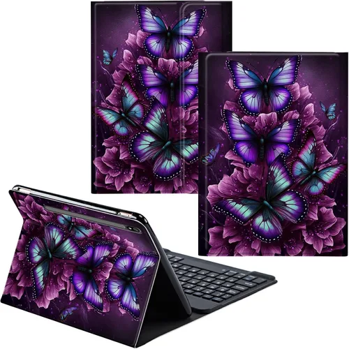 Miniatura 48 de Para Samsung Galaxy Tab S6 Lite Funda 2022/2020 Teclado Inalámbrico Desmontable Y Cubierta De Soporte De Cuero PU Funda Protectora Para Samsung
