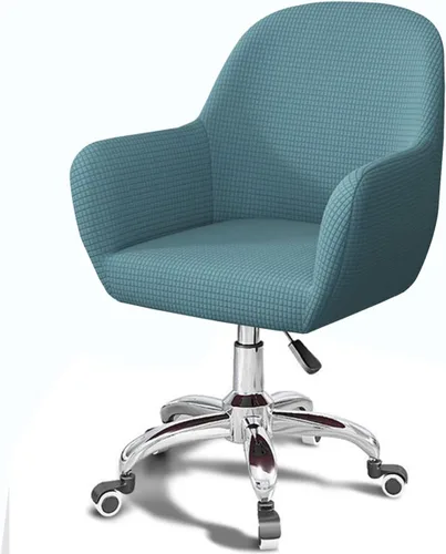 Miniatura 15 de Funda para silla de computadora de oficina, 2 piezas con brazos giratorios y respaldo curvado, funda para silla de comedor, estilo moderno