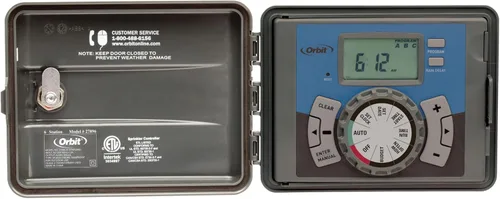 Miniatura 10 de Temporizador de sistema de pulverización con panel de giro, para exterior, de la marca Orbit, Verde