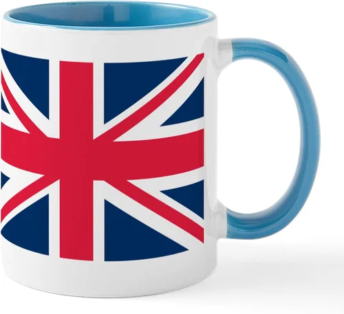 Miniatura 76 de CafePress Born American, British By Hea Taza de café de cerámica de 11 oz (11.0 fl oz)