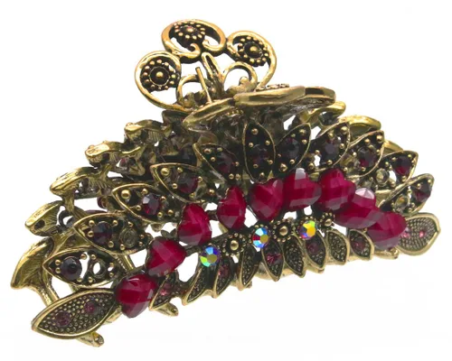 Miniatura 7 de Fashion & Lifestyle Pinza de mandíbula grande de aleación de metal para mujeres y niñas, pinza bastante fuerte, pasador antideslizante, agarre hacia