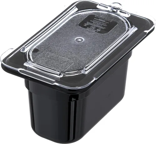 Miniatura 7 de Carlisle FoodService Products StorPlus - Recipiente de almacenamiento de alimentos de tamaño 1/9 para servir y almacenar alimentos fríos o Negro