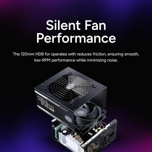 Miniatura 5 de Cooler Master MWE Gold 850 V2 PSU Full Modular, 850W, 80+ Gold, Diseñado para Nvidia RTX 5080 AMD RX 9070 XT, 2 Conectores EPS, Ventilador HDB