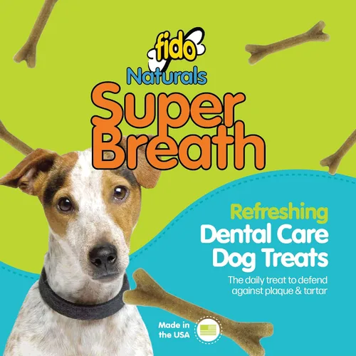 Miniatura 2 de Fido Super Breath - Huesos para el cuidado dental para perros, 13 unidades de golosinas dentales para perros pequeños (hechos en Estados Unidos)