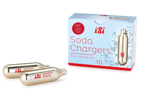 iSi North America Cargadores de sifón de soda de CO2, 0.30 oz de dióxido de carbono, compatible con Classic SodaMaker y sifón de soda de acero