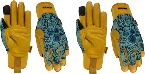 Miniatura 18 de Guantes de jardinería a prueba de espinas y resistentes a pinchazos con agarre, guante de jardín para mujer, regalos de cuero para trabajo en el 1