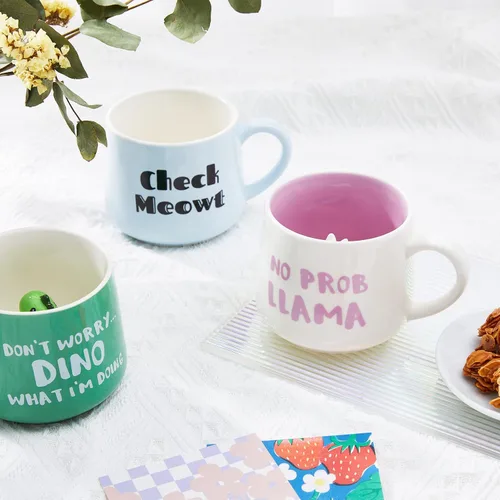 Miniatura 4 de Taza de cerámica de Narval con animal 3D oculto en el interior, taza de 12 oz con figura de dibujos animados hecha a mano, linda taza sorpresa