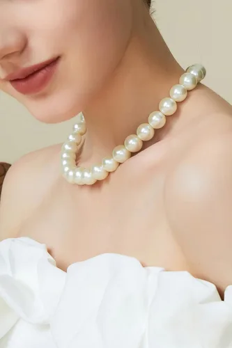 Miniatura 2 de BABEYOND - Collar de perlas redondas de imitación para novias, ideal para boda