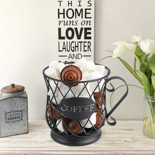 Miniatura 8 de TreeLen Soporte para tazas K para cápsulas de café para 35 Kcups Keurig Organizador de almacenamiento Accesorios de barra de café para mostrador