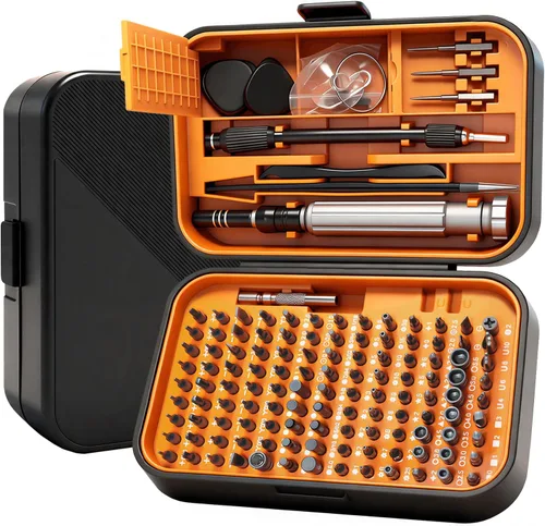 Juego de destornilladores de precisión de 150 piezas, juego de destornilladores magnéticos electrónicos 150 en 1 con kit de herramientas de