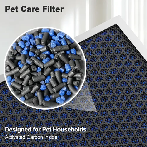 Miniatura 2 de KNKA Filtro de repuesto para purificador de aire genuino APH4000, paquete de 2 filtros de carbón activado y de alta eficiencia, captura caspa de Azul
