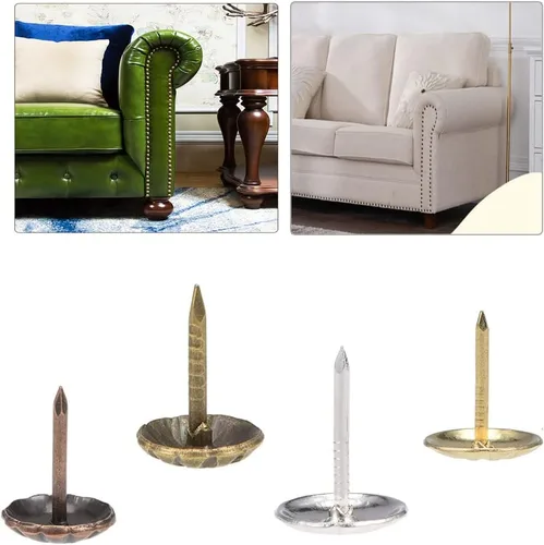 Miniatura 3 de Tachuelas de Tapicería Antiguas 400PCS, Clavos Tachuelas para Muebles, Clavos de Tapicería de 7/16 Pulgadas para Sofá, Silla, Cama y Otros Muebles
