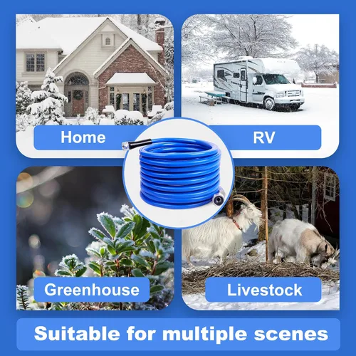 Miniatura 7 de Manguera de agua potable calentada de 20 pies (10-50 pies), manguera de agua calentada de -50°F-46°C para RV con protección contra fugas