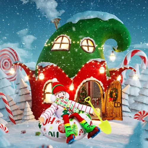 Miniatura 3 de Jenaai Juego de 9 Piezas de Accesorios para Muñeca de Navidad, Ropa de Muñeca de Navidad Incluye Orejeras, Bufanda, Suéter, Bota, Tubo de Nieve