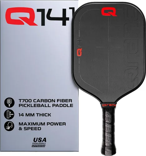 Qranc T700 Pickleball Paddle, Carbon Fiber and Glass Fiber, with PP Honeycomb Core, USA Pickleball (USAPA) Approved