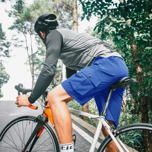 Miniatura 5 de Pantalones cortos de ciclismo de montaña para hombre, con relleno, pantalones cortos holgados para ciclismo, ciclismo, ciclismo, ajuste holgado