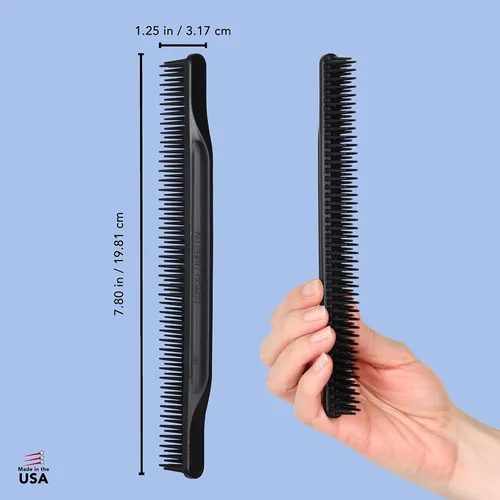Miniatura 2 de Allegro Combs Peine desenredante de 3 filas #70 para cabello rizado para mujer, definición de rizos, diente ancho, fabricado en Estados Unidos, 1