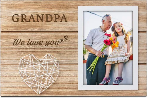 Marco de fotos personalizado para abuelos, marco de fotos para el día del padre, regalos para abuelo de nietos, placa de amor, regalo de recuerdo,