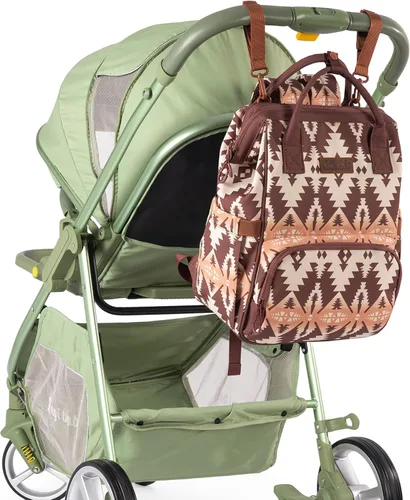 Miniatura 6 de Wrangler - Mochila Azteca Organizada, Mochila de Día, Bolsa de Viaje para Bebé con Correa para Silla de Paseo y Bolsillos Laterales para Botellas